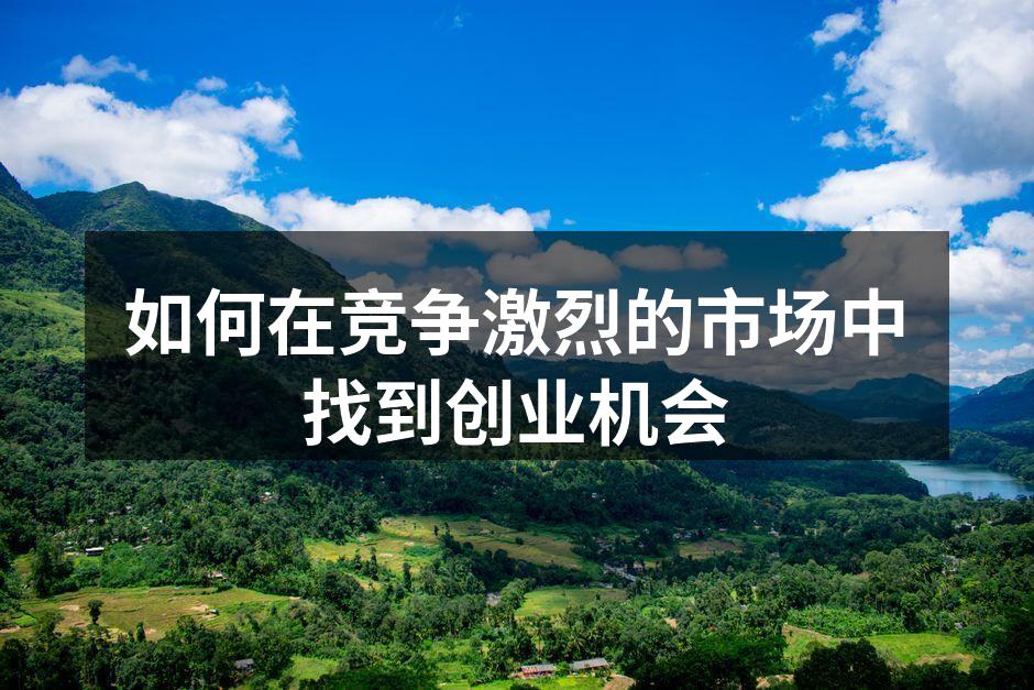 如何在竞争激烈的市场中找到创业机会